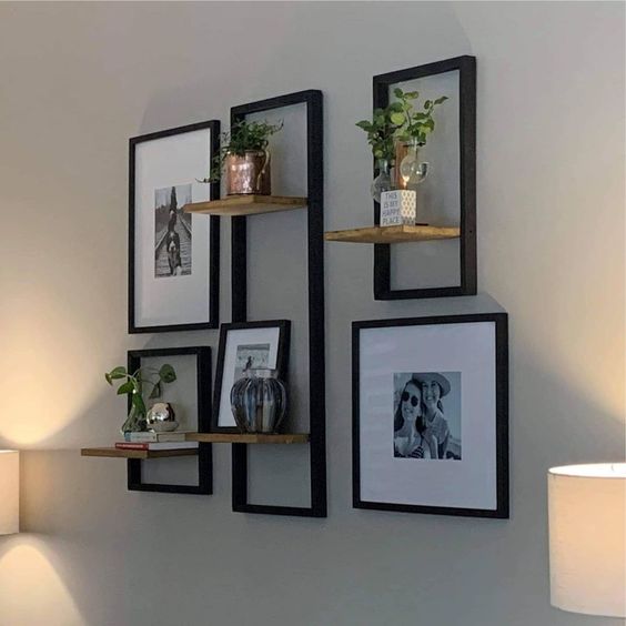 Organic Wood in Metal Frame – Wall Art Pair