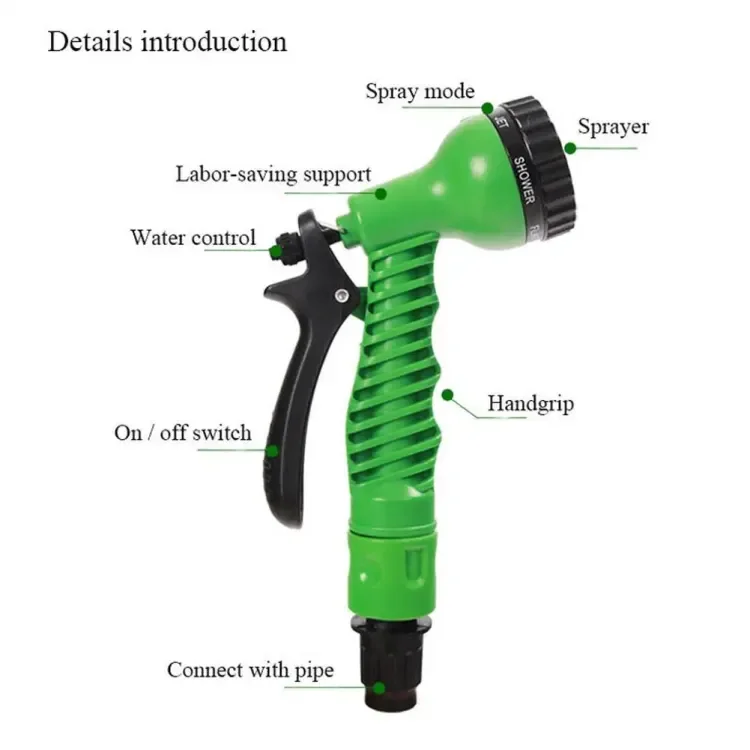 Expandable Magic Garden Hose Pipe with Spray Gun – Flexible, Leak-Proof, Multiple Spray Modes