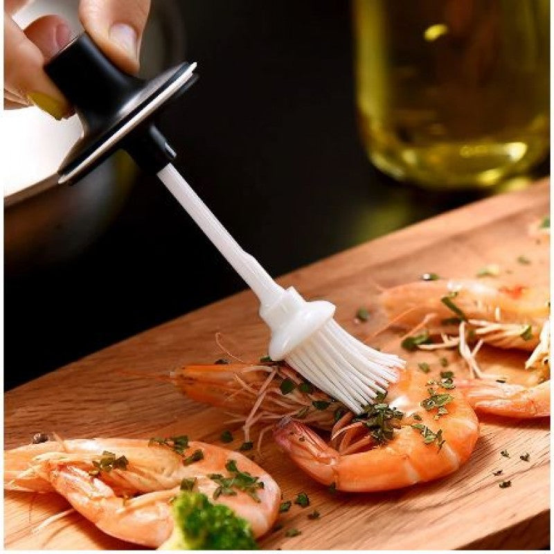 Kitchen Condiment Jar With Brush