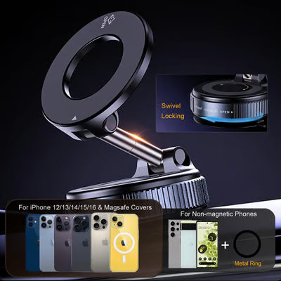360° Adjustable Vacuum Magnetic Suction Cup Phone Holder Mount (Free Delivery)