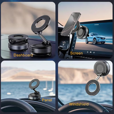 360° Adjustable Vacuum Magnetic Suction Cup Phone Holder Mount (Free Delivery)