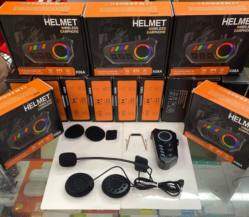 K06 Helmet Bluetooth Earphones – Wireless Motorcycle Helmet Headphones with quality Sound & Hands-Free Calling