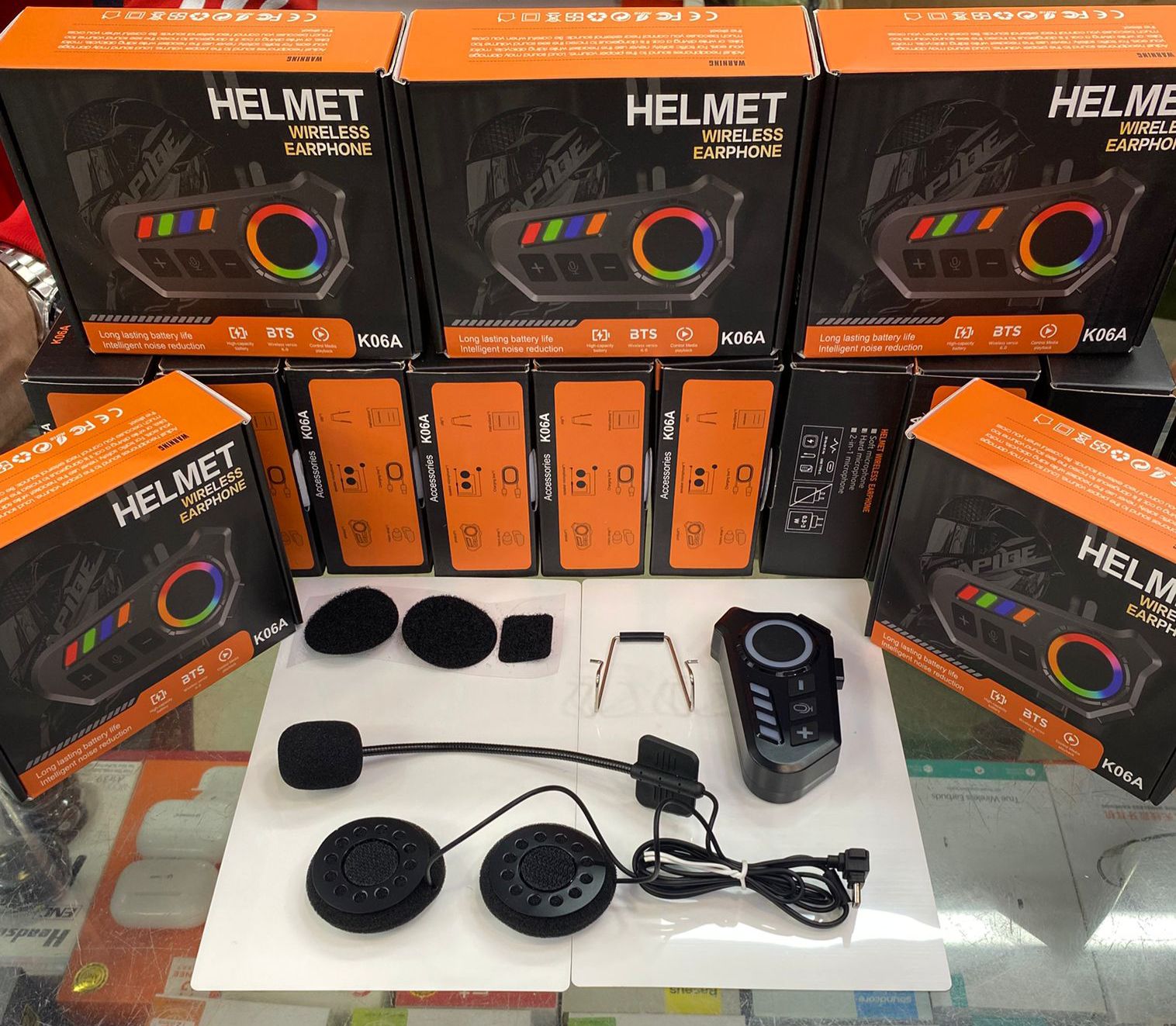 K06 Helmet Bluetooth Earphones – Wireless Motorcycle Helmet Headphones with quality Sound & Hands-Free Calling