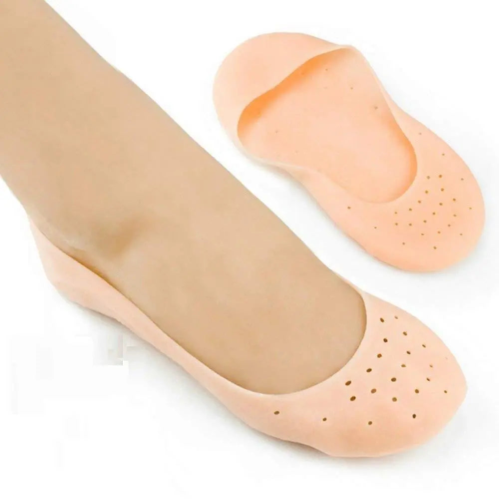 2 Pair ( 4PCS ) Anti Crack Full Length Silicone Foot Protector Moisturizing Socks for Foot-Care and Heel Cracks