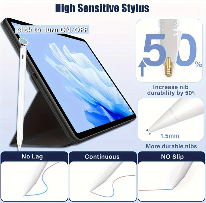 Universal Stylus Pen for all screens (iPad, iPhone, Android, Tablets)