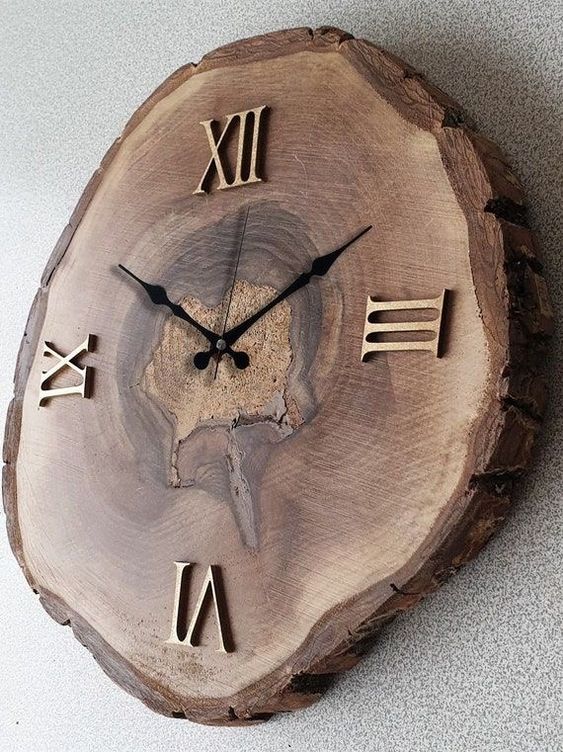 Natural Edge Wooden Wall Clock