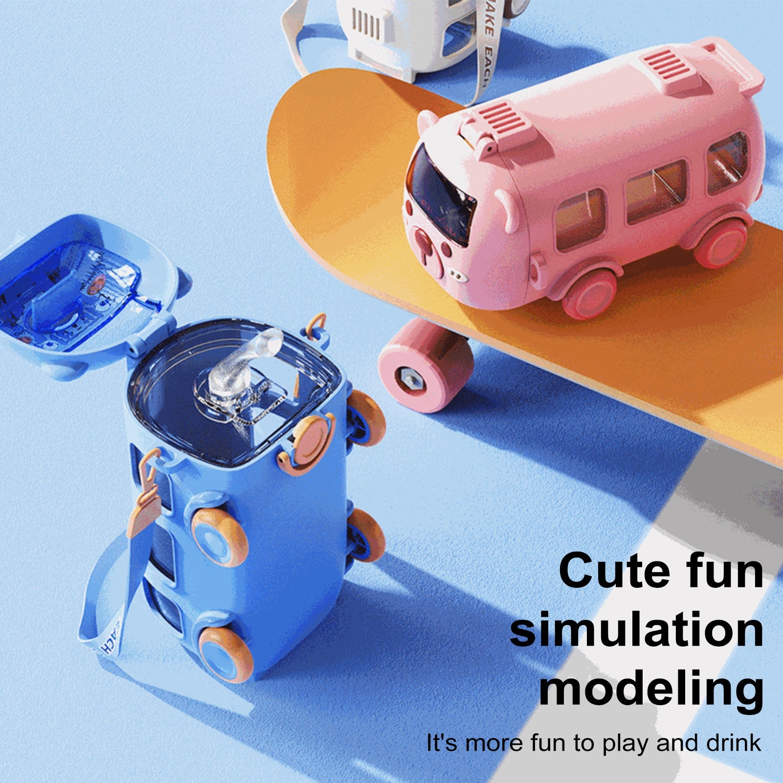 Bus Water Bottle 500ml Water Drinking Bottle for Child Travel