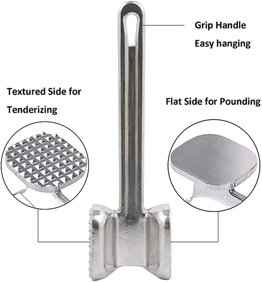 Meat Tenderizer Hammer Mallet Tool Pounder For Tenderizing Steak Beef And Poultry Aluminum Alloy