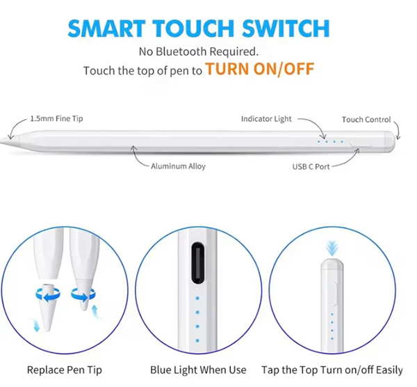 Universal Stylus Pen (Apple Pencil, Drawing Pen For iPad/iPhone/IOS/Android/Tablets/Windows)