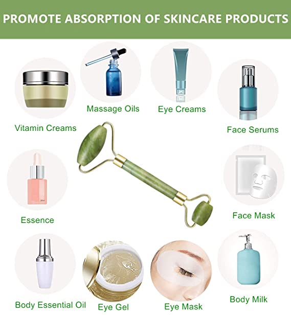 Jade Stone Face Roller, Eye Treatment Roller Reduce Wrinkles