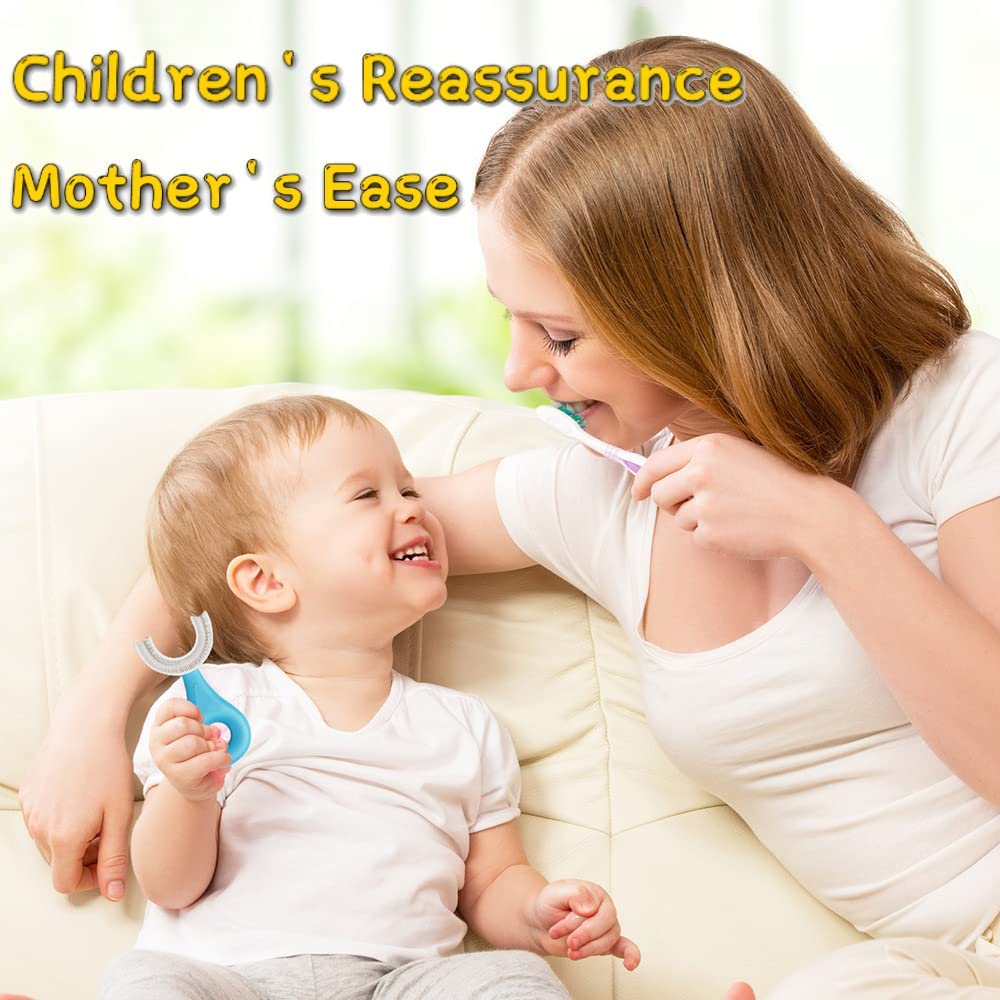 (Pack of 2) Silicone Baby U shaped Tooth Brush, Gum Protector Soft Toothbrush