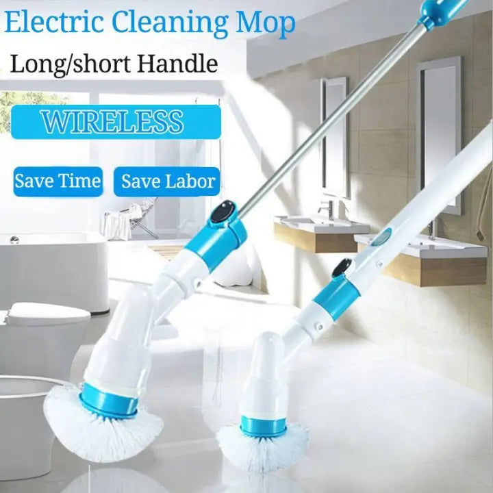 Rechargeable Spin Scrubber Long Handle Cleaning Brush