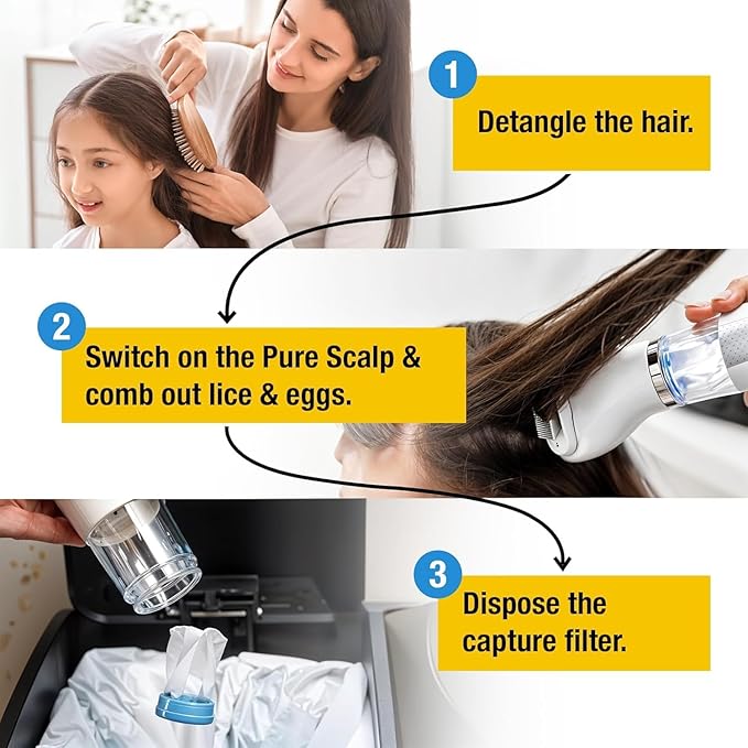 FREE HOME DELIVERY| Chemical-Free Lice Removal Comb With Steel Comb