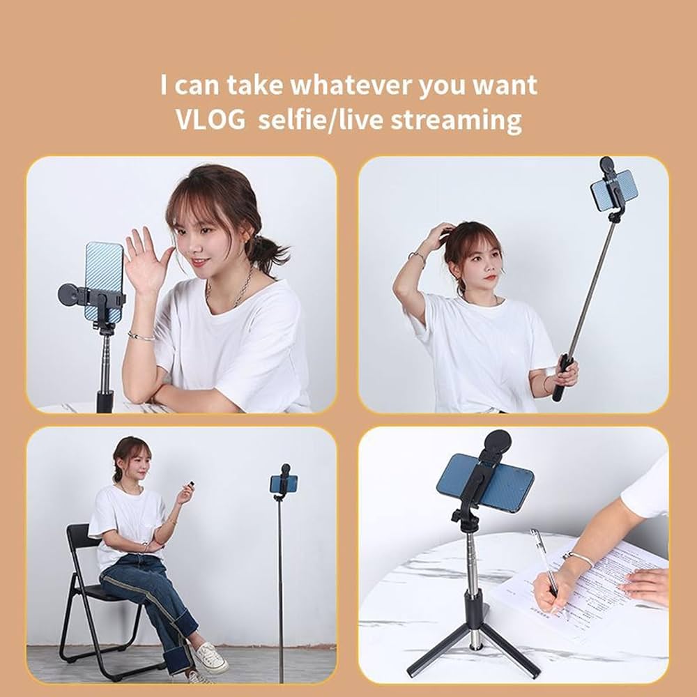 R1S Bluetooth Selfie Stick Tripod with Remote and Light