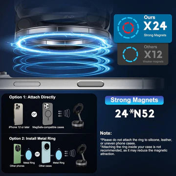 360° Magnetic Car Phone Holder – Strong Grip Mount (Free Delivery)
