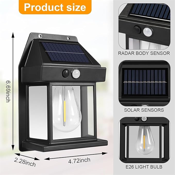 (Free Delivery) Outdoor Solar Wall Lights