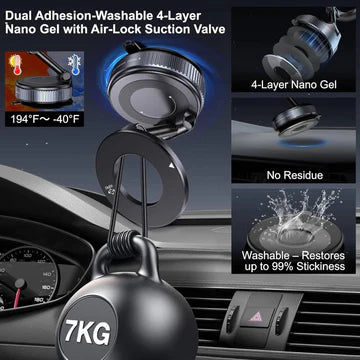 360° Magnetic Car Phone Holder – Strong Grip Mount (Free Delivery)