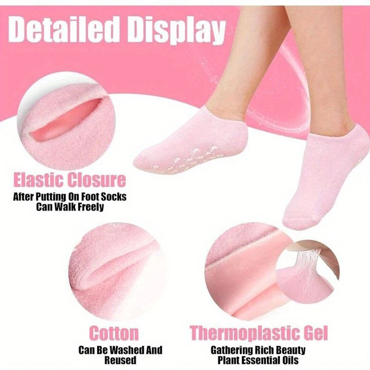 |FREE DELIVERY| Moisturizing SPA Gel Socks – Cracked Heel & Foot Care