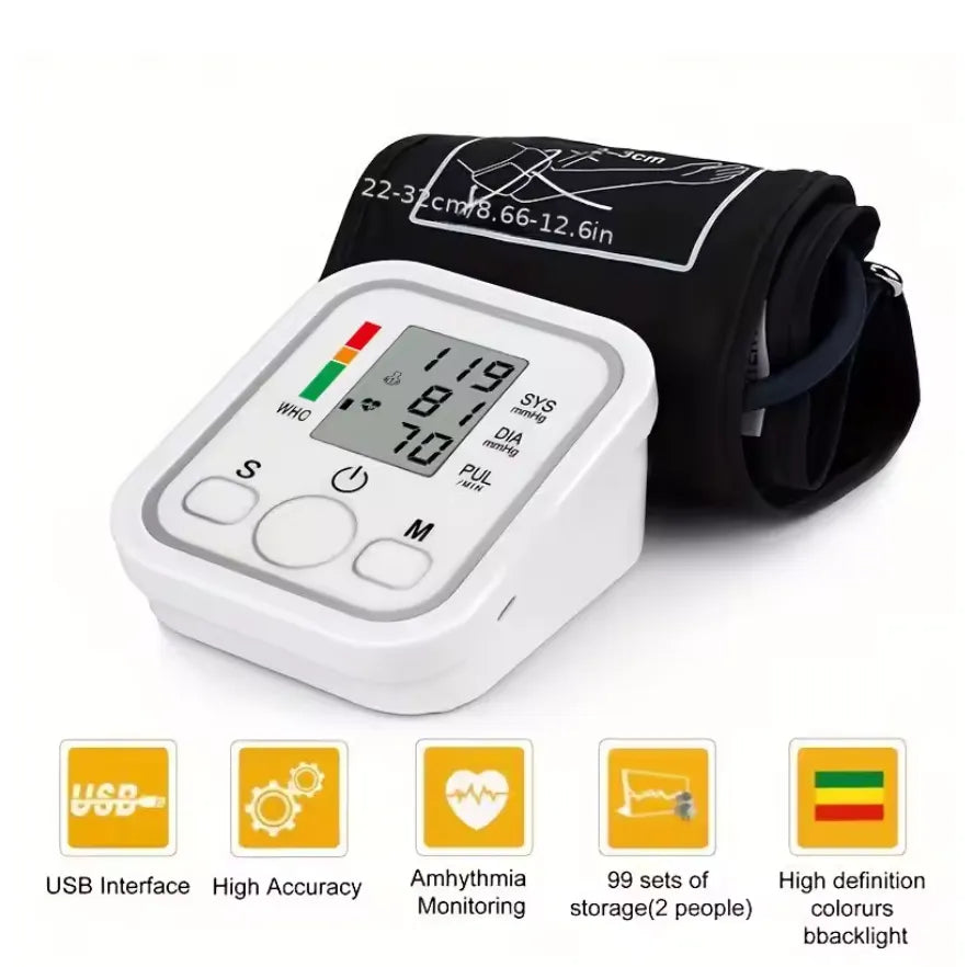 Digital Blood Pressure Monitor | BP Apparatus With USB Power Supply