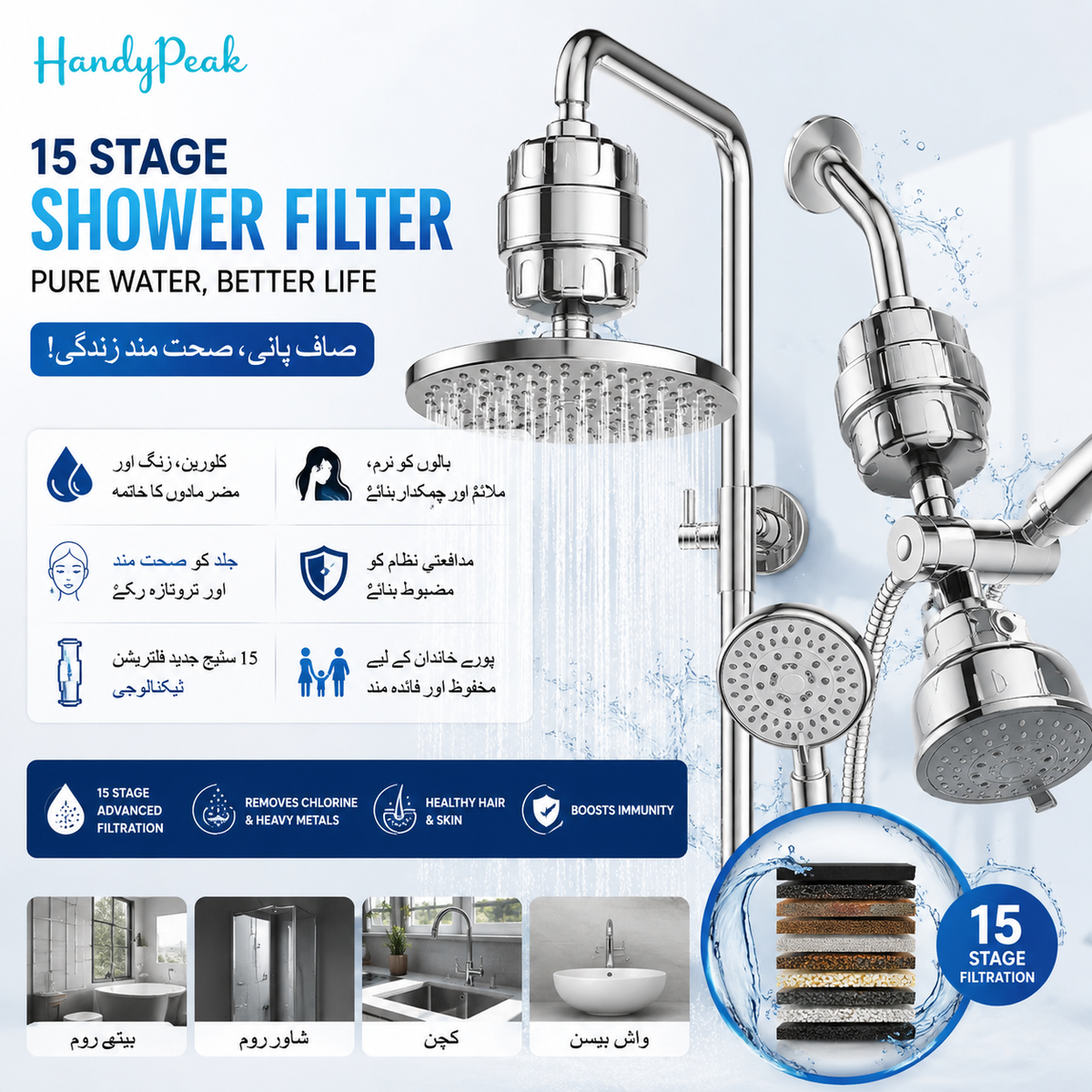 (Free Delivery) Universal Shower Water Filter