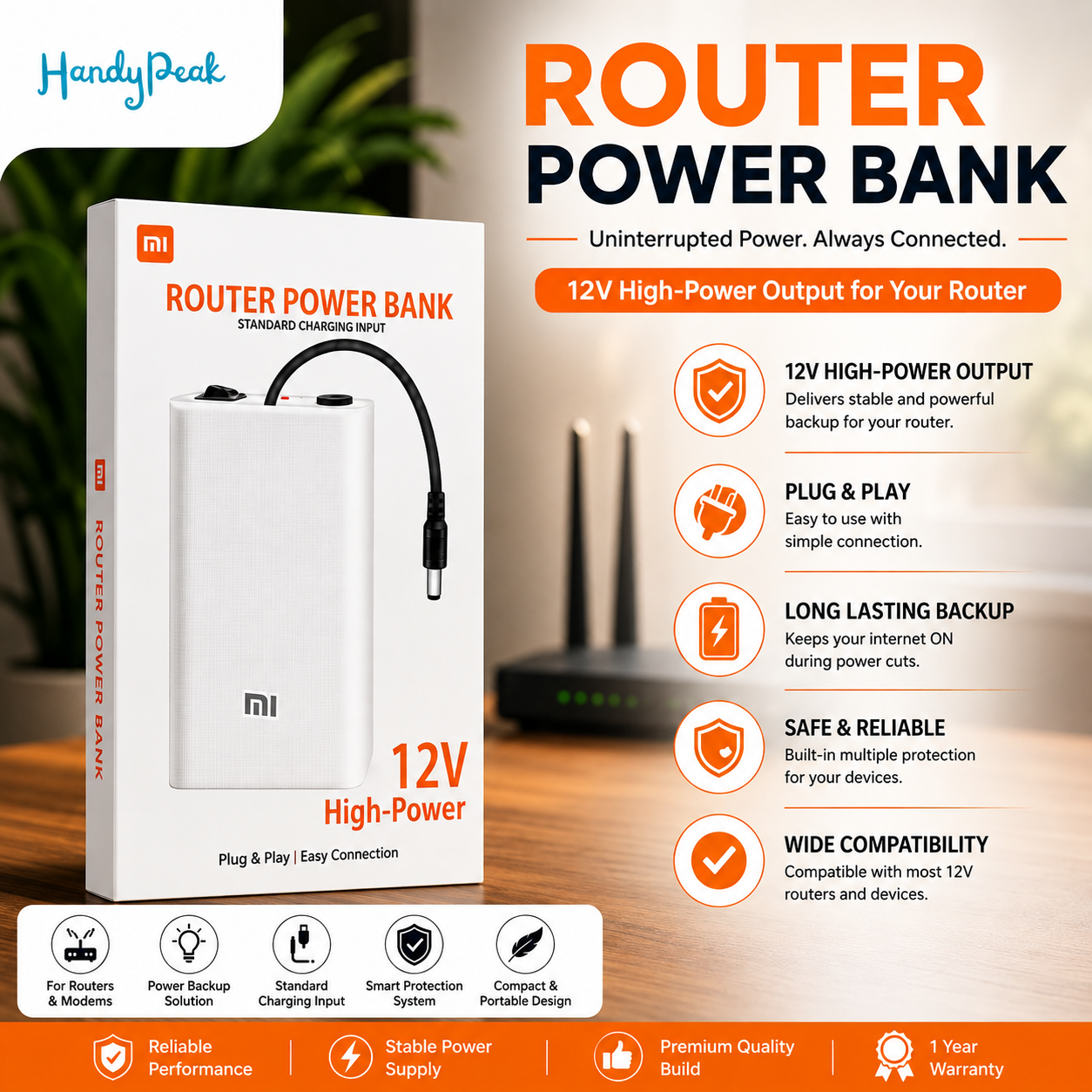|FREE HOME DELIVERY| WiFi Router UPS Power Bank 12 Volts