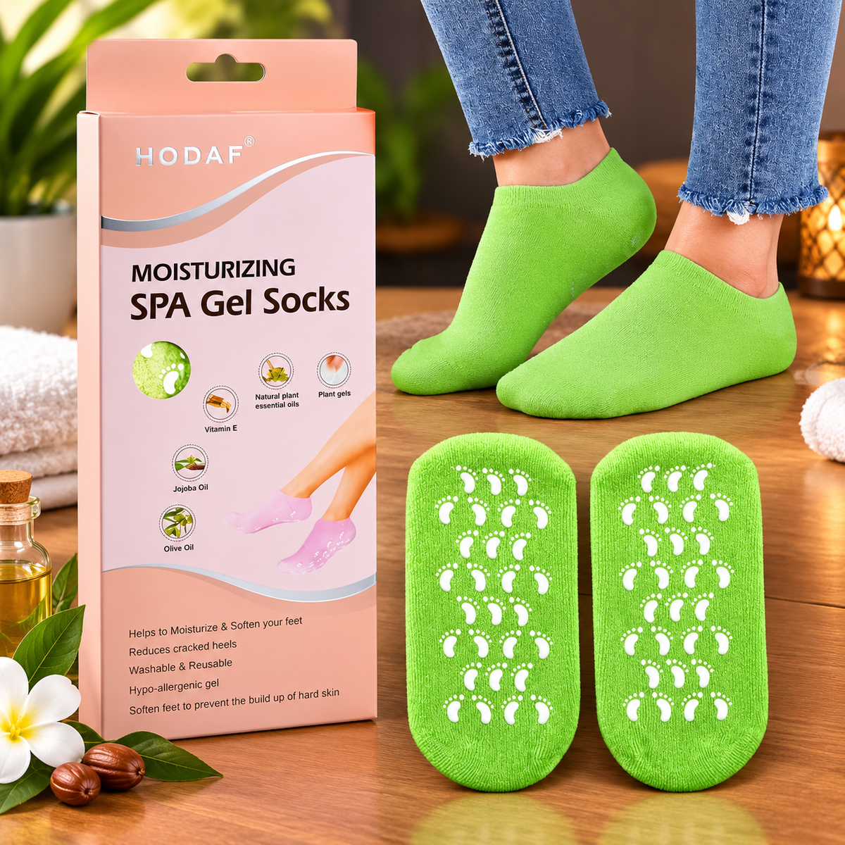 |FREE DELIVERY| Moisturizing SPA Gel Socks – Cracked Heel & Foot Care