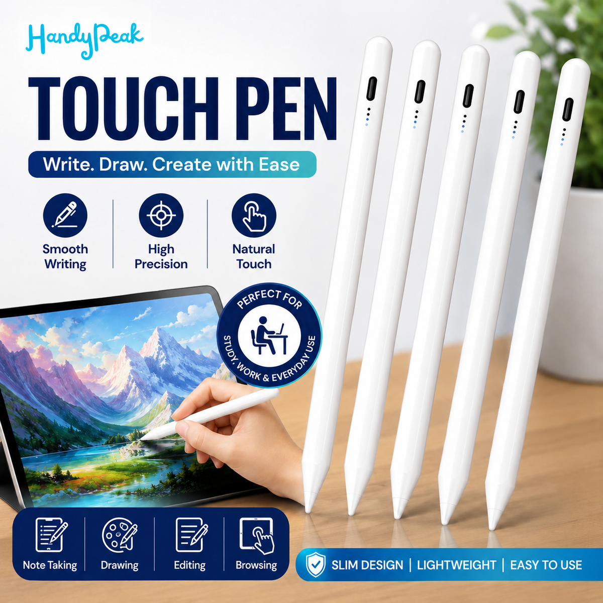 (Free Delivery) Universal Stylus Pen for Touch Screens (iOS, Android)