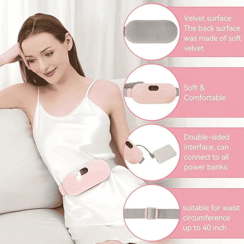 Adjustable Heating & Massage Belt for Menstrual Pain Relief