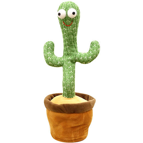 Dancing Cactus Toy with Recording - Rechargable /Cell Operated Plush Funny Electronic Shaking Cactus Singing Dancing