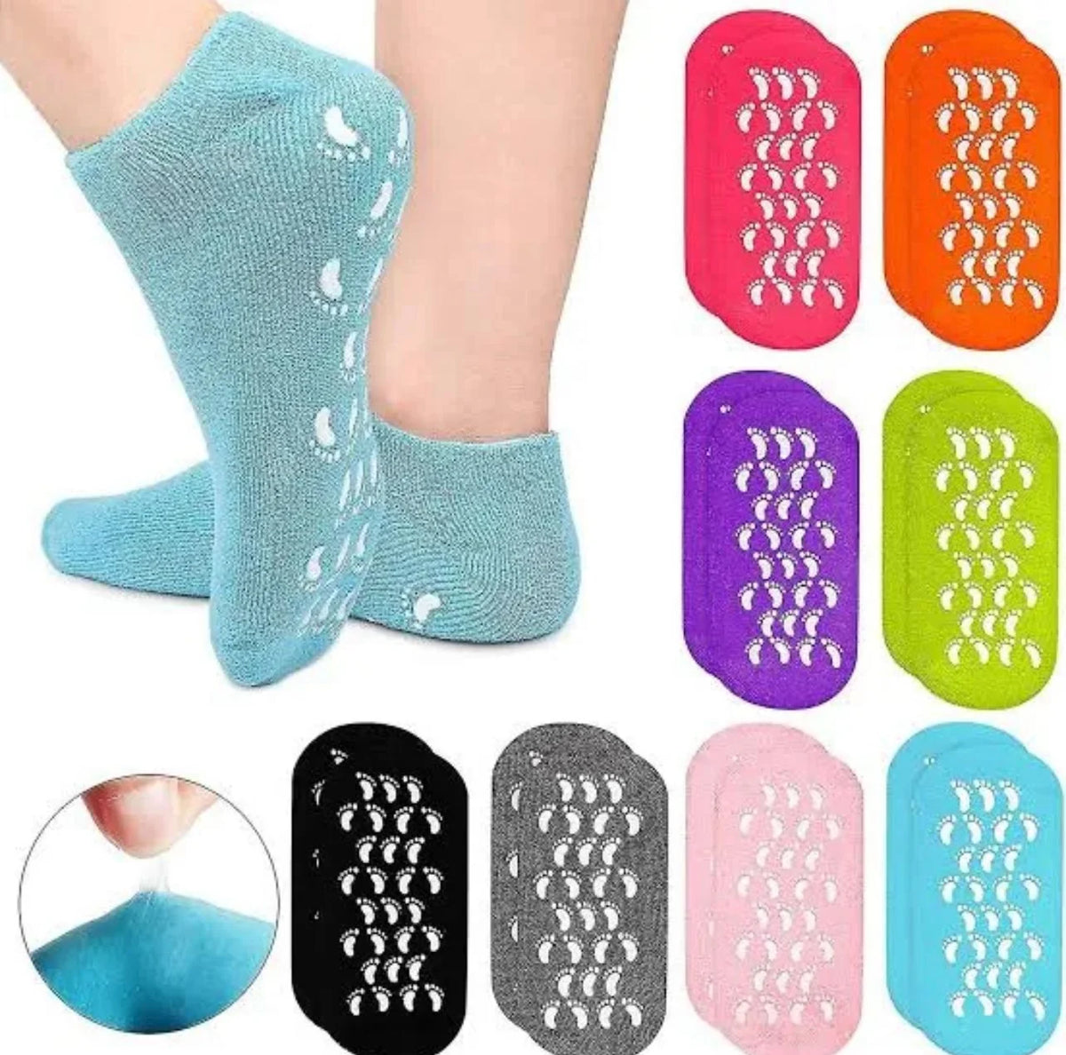 |FREE DELIVERY| Moisturizing SPA Gel Socks – Cracked Heel & Foot Care