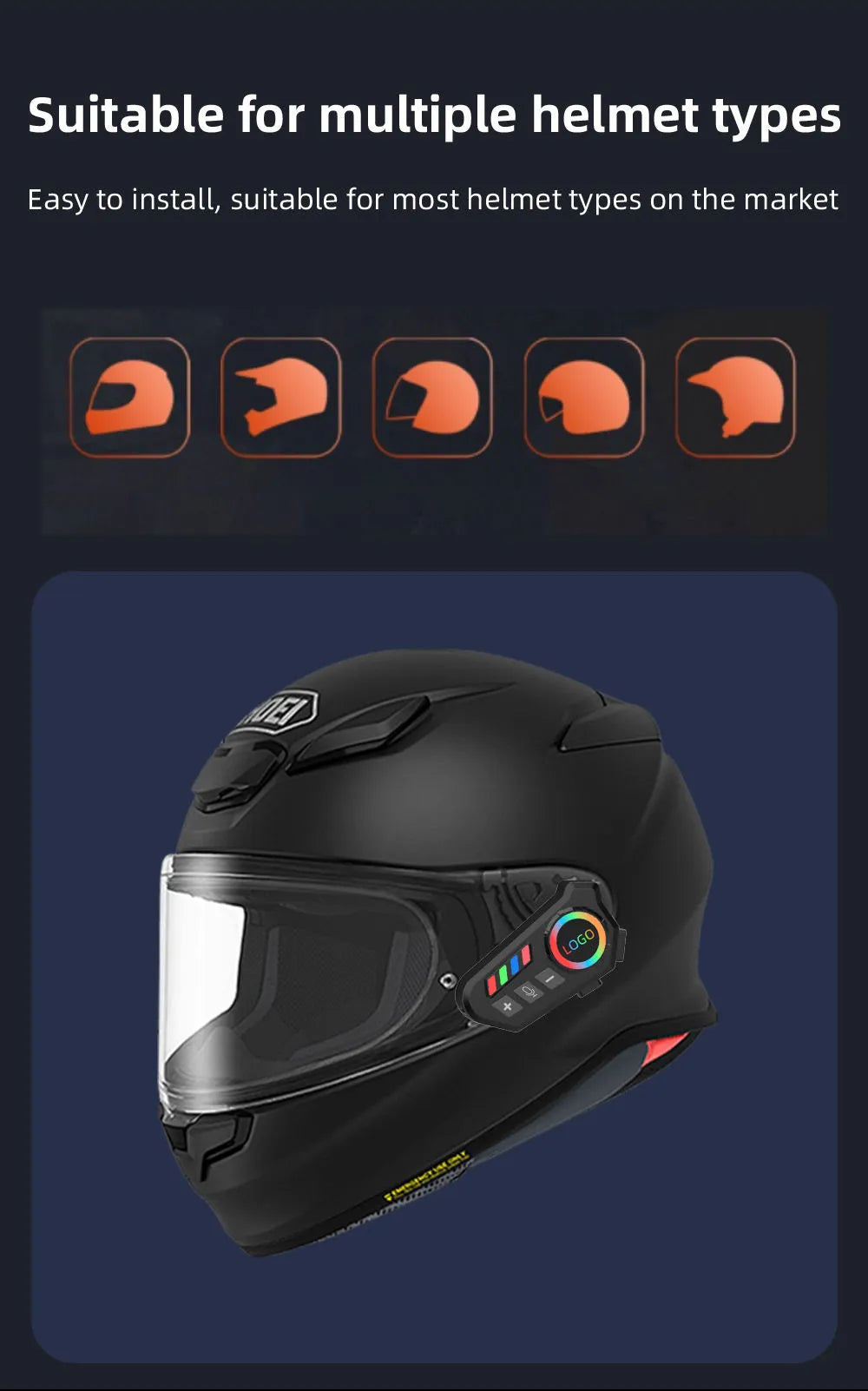 K06 Helmet Bluetooth Earphones – Wireless Motorcycle Helmet Headphones with quality Sound & Hands-Free Calling