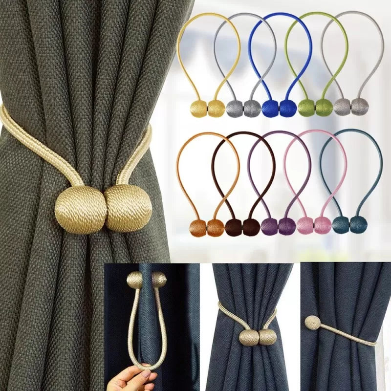 Magnetic Curtain Tieback High Quality Holder Hook Buckle Clip Curtain Tieback Polyester Decorative Home Accessories