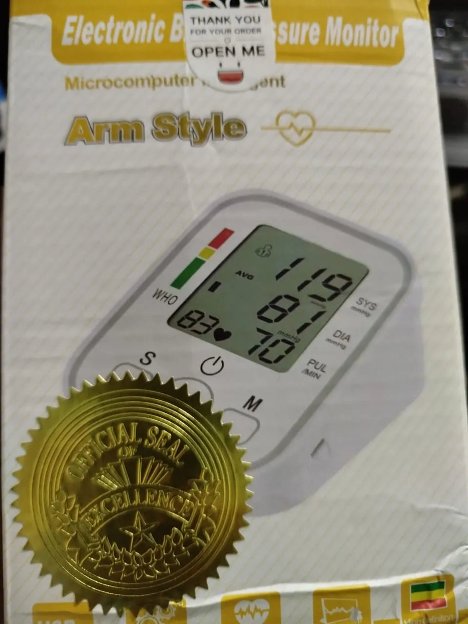 Digital Blood Pressure Monitor | BP Apparatus With USB Power Supply