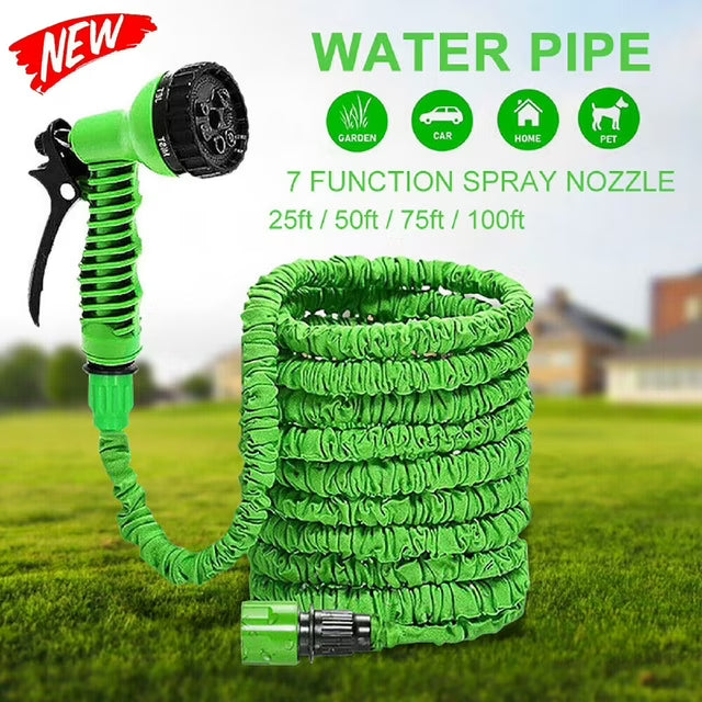 Expandable Magic Garden Hose Pipe with Spray Gun – Flexible, Leak-Proof, Multiple Spray Modes