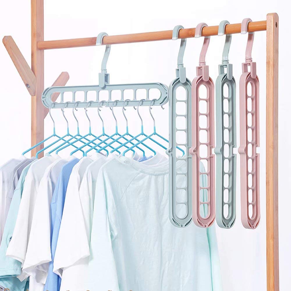 (Pack of 6) Adjustable Multipurpose Plastic Hangers