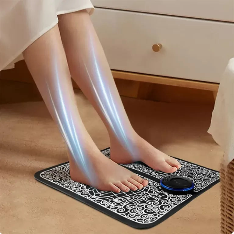 Rechargeable Portable EMS Electric Foot Massage Pad Feet Simulator