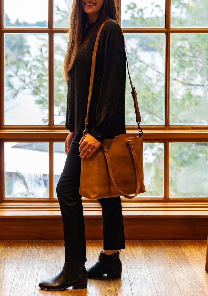 Artisan Full-Grain Leather Tote Bag