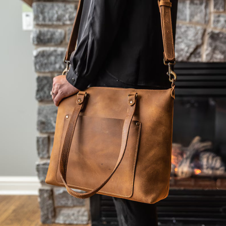 Artisan Full-Grain Leather Tote Bag